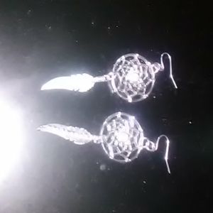 Ear rings Indian blue silver